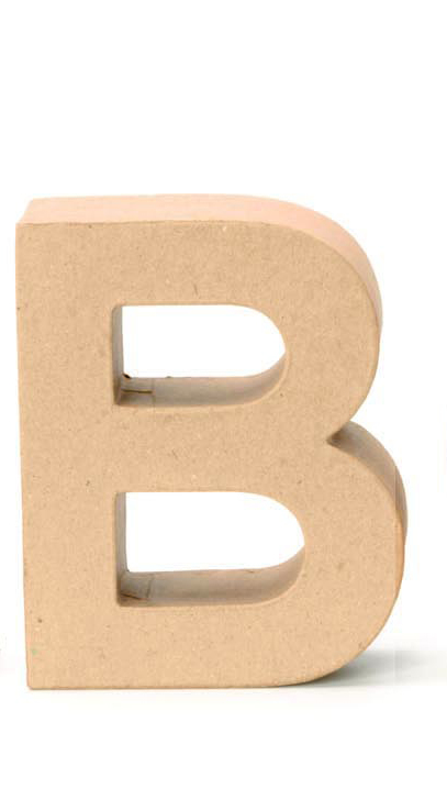 Lettres en carton B 17,5x5,5cm